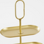 Mica Decorations Rama Metal Tiered Serving Stand - Gold - 2 Tiers - L38 × W17 × H36 cm