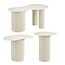 Mica Decorations Lux Beistelltische aus Eisen - Gebrochenes Weiß - 3er-Set