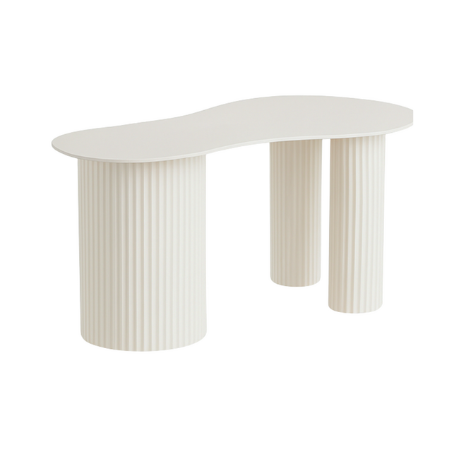 Mica Decorations Lux Beistelltische aus Eisen - Gebrochenes Weiß - 3er-Set