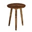 Mica Decorations Pomante Beistelltisch aus Mangoholz - Dunkelbraun - H46 × Ø38 cm