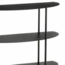 Mica Decorations Iron Shelving Unit - Black - L90 × W28 × H81 cm