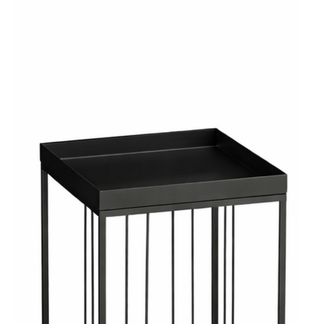 Mica Decorations Beth Beistelltische aus Eisen - Schwarz - 3er-Set