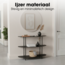 Mica Decorations Iron Shelving Unit - Black - L90 × W28 × H81 cm