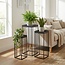 Mica Decorations Beth Beistelltische aus Eisen - Schwarz - 3er-Set