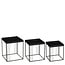 Mica Decorations Beth Beistelltische aus Eisen - Schwarz - 3er-Set