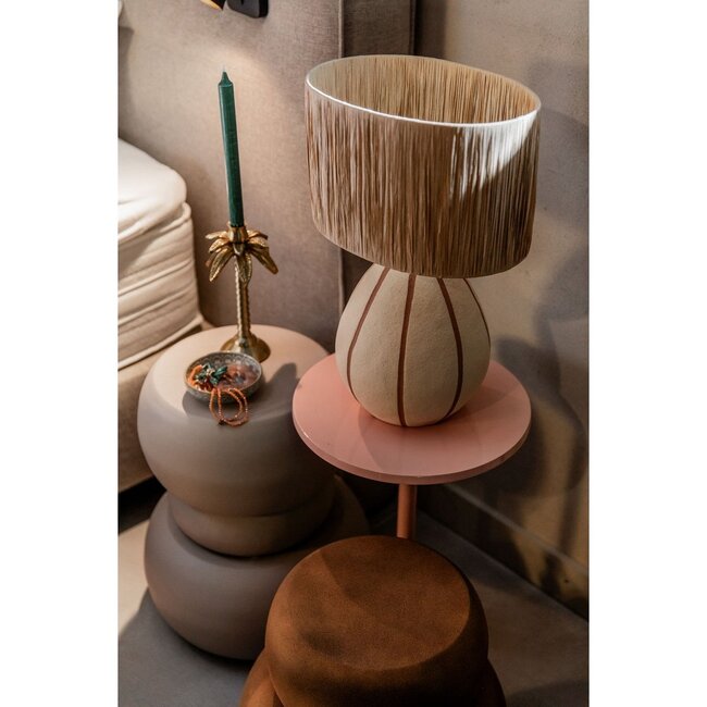Mica Decorations Zea Side Table - Off-White - H51 × Ø42 cm