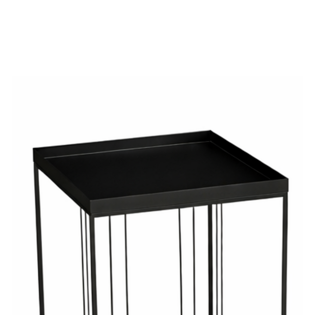 Mica Decorations Beth Beistelltische aus Eisen - Schwarz - 3er-Set