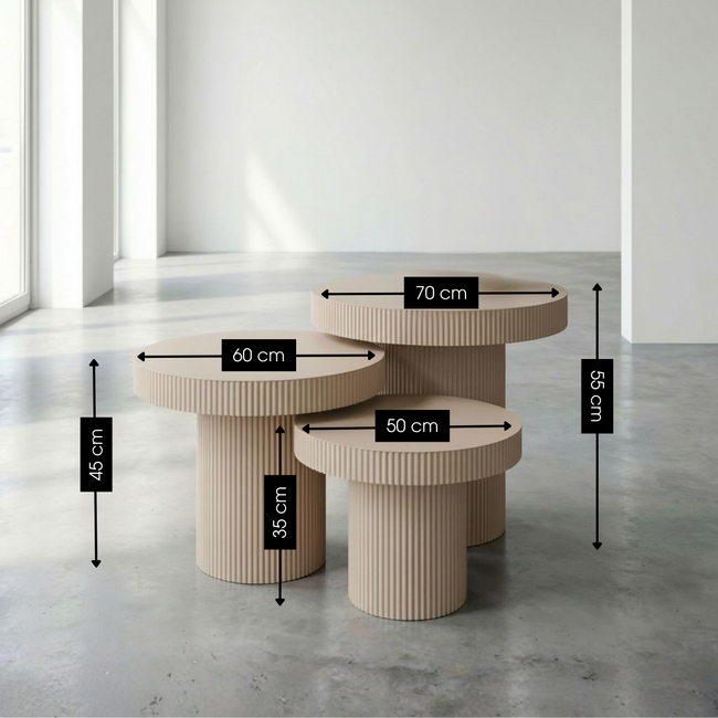 Bijzettafel Lux Lichtbruin