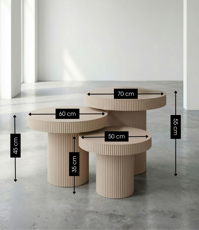 Bijzettafel Lux Lichtbruin