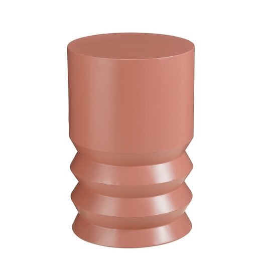 Mica Decorations Mart Beistelltisch aus Eisen - Orange - H46 × Ø30 cm