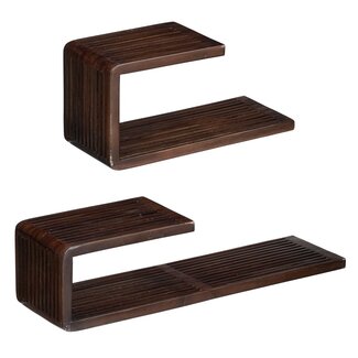 Mica Decorations Wandplank  Donkerbruin
