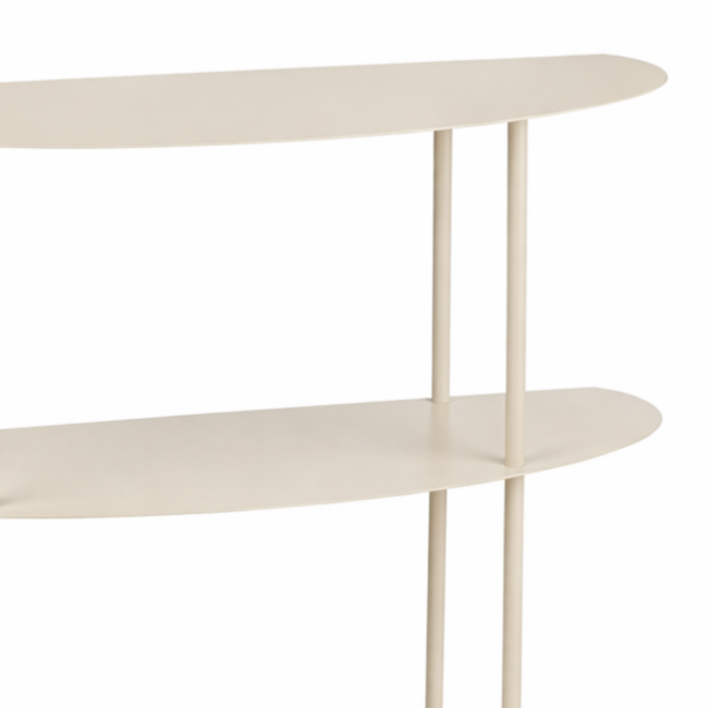 Mica Decorations Iron Shelving Unit - Off-White - L90 × W28 × H81 cm