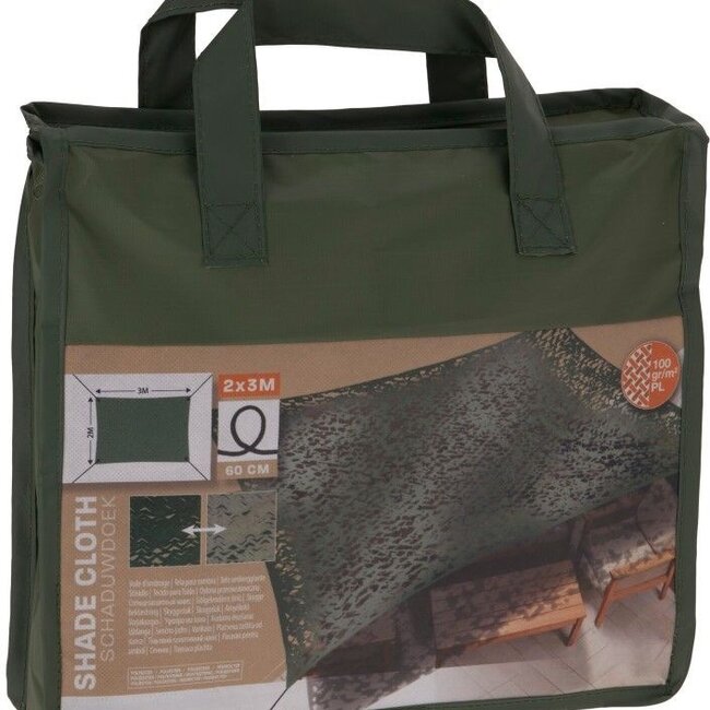 Schaduwdoek Camouflagedoek - Groen - 2x3 m