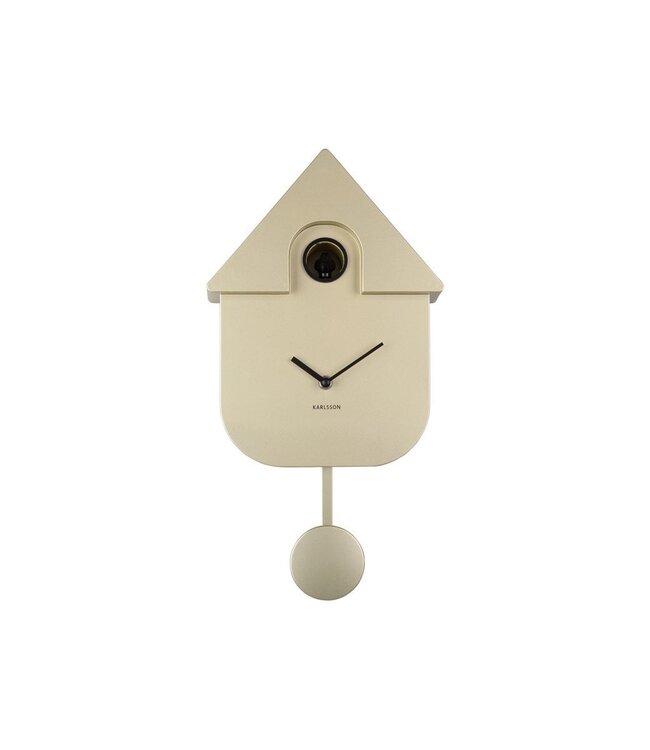 Wandklok Modern Koekoek Metallic