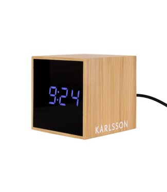 Karlsson Wekker Mini Kubus Bamboe