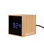 Wekker Mini Kubus Bamboe