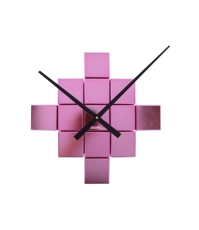 Wandklok DIY Kubiek Metallic