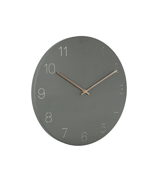 Wandklok charme gegraveerde cijfers