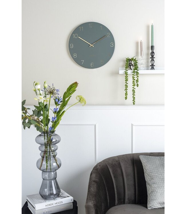 Wandklok charme gegraveerde cijfers