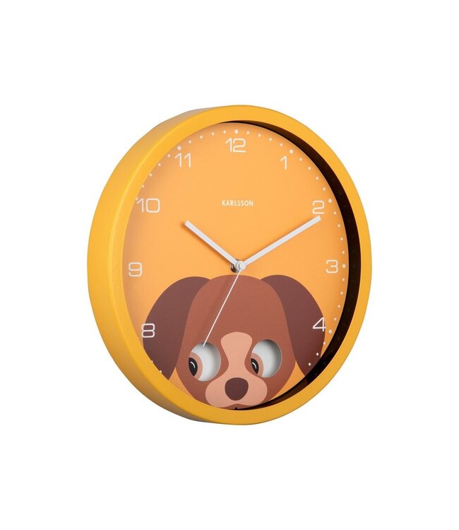 Wandklok Kiekeboe Hond