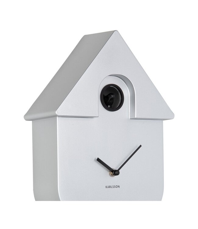 Wandklok Modern Koekoek Metallic