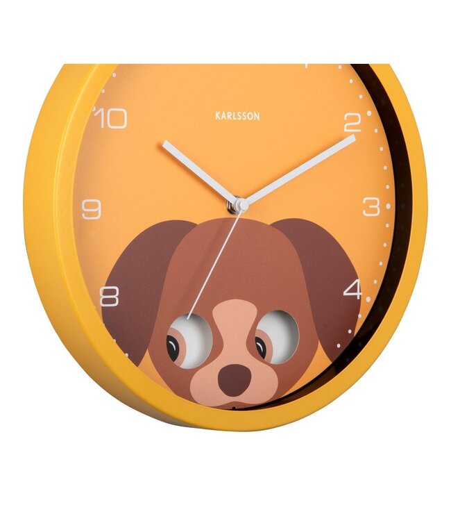 Wandklok Kiekeboe Hond
