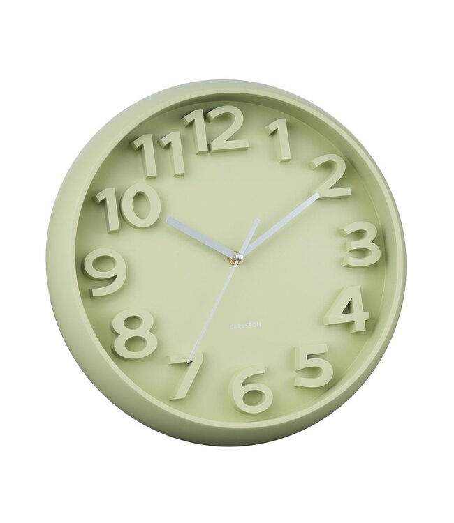 Wandklok verhoogde klassieke cijfers
