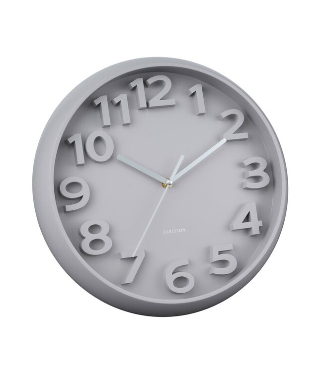 Wandklok verhoogde klassieke cijfers