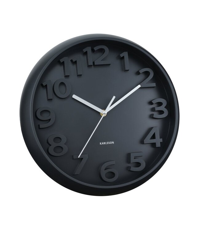 Wandklok verhoogde klassieke cijfers