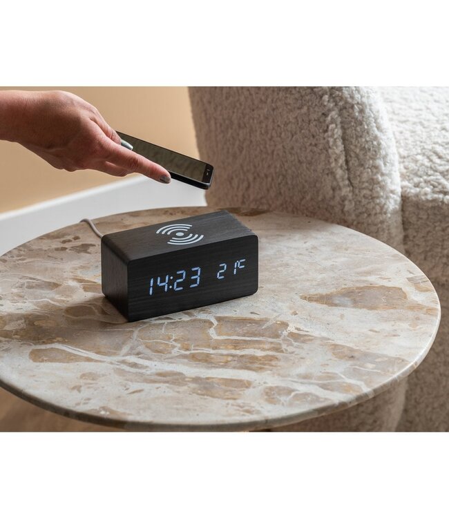 Wekkerblok w. Telefoonoplader-LED