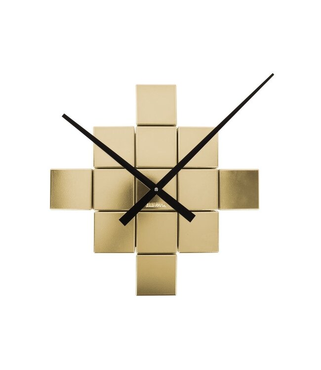Wandklok DIY Kubiek Metallic