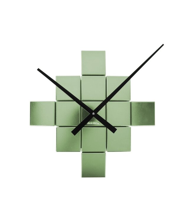 Wandklok DIY Kubiek Metallic