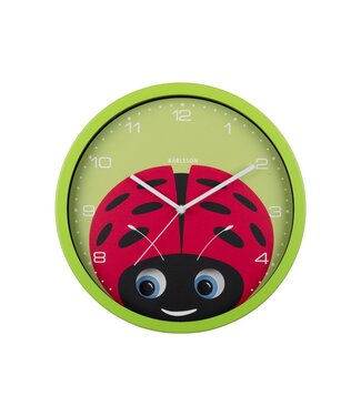 Karlsson Wandklok kiekeboe lieveheersbeestje