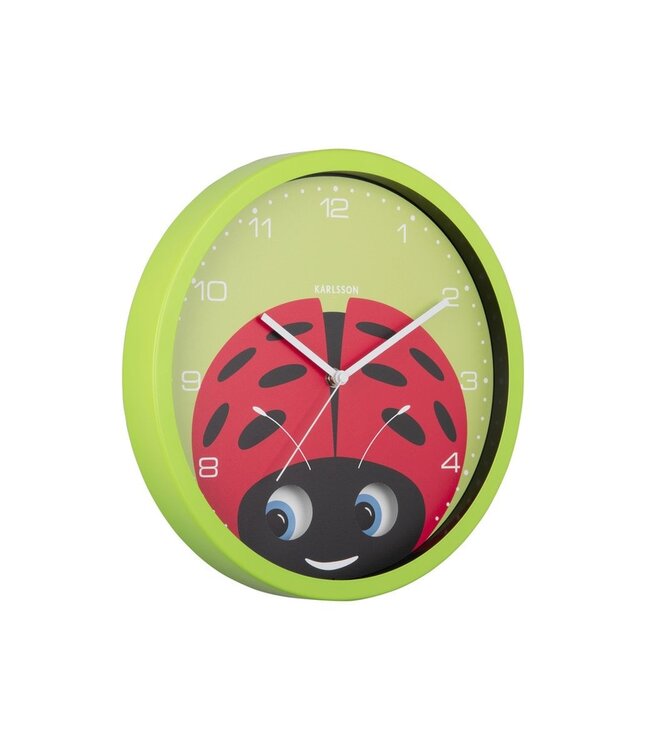 Wandklok kiekeboe lieveheersbeestje