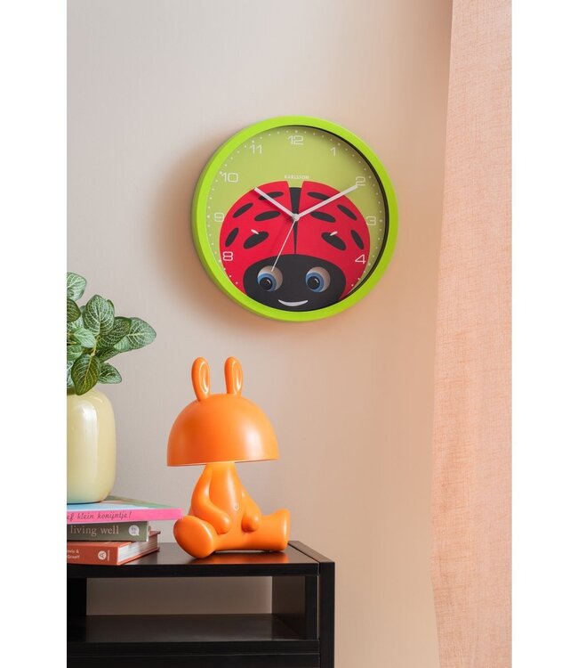 Wandklok kiekeboe lieveheersbeestje