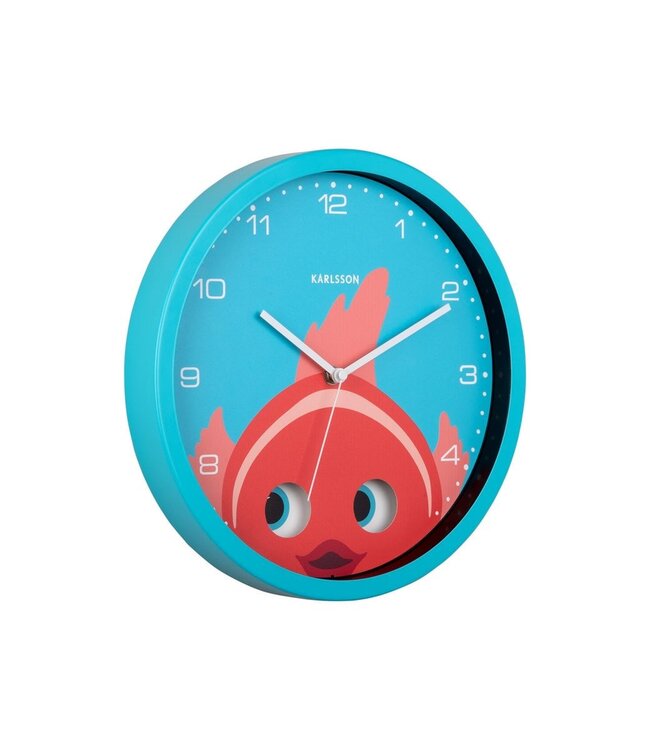 Wandklok Kiekeboe Goudvis