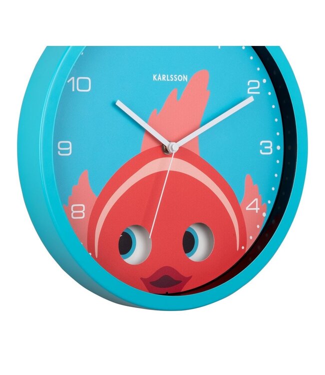 Wandklok Kiekeboe Goudvis