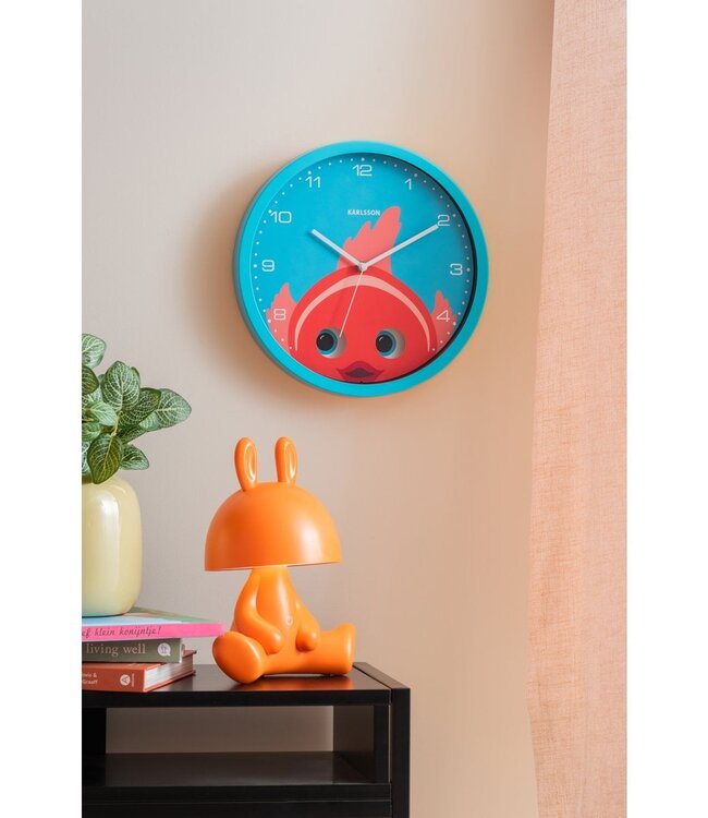 Wandklok Kiekeboe Goudvis