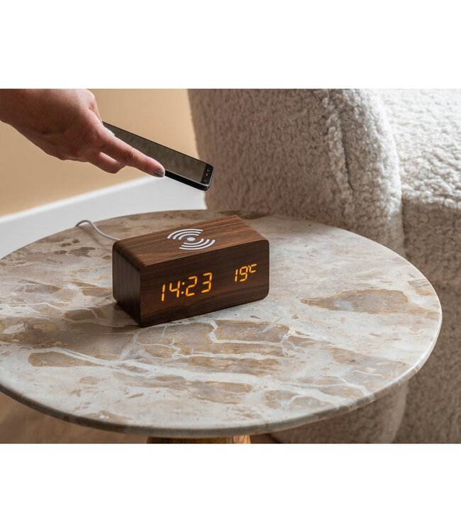 Wekkerblok w. Telefoonoplader-LED