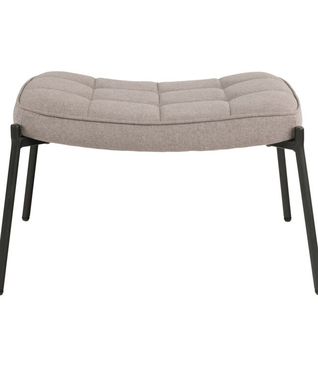 Glasgow Voetsteun - Steen, Polyester/Genenhout/Staal, 41x61x36 cm