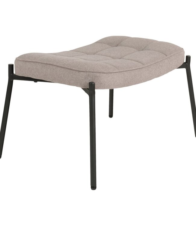 Glasgow Voetsteun - Steen, Polyester/Genenhout/Staal, 41x61x36 cm