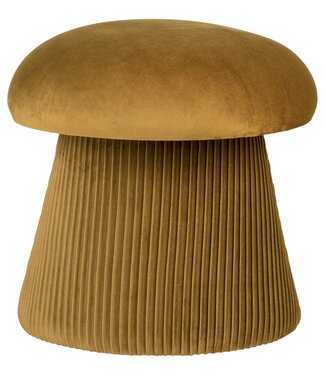 Hampton Poef - Oker, MDF/Karton/Textiel, Ø39x42 cm