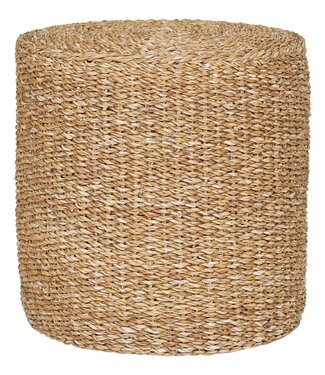 Rivera Poef - Naturel, Zeegras, Ijzer, Ø40cm