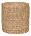 Rivera Poef - Naturel, Zeegras, Ijzer, Ø40cm