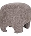 Nazare Pouf - Beige, polyester/schuim/multiplex, 53x41x38 cm
