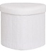 Medford Pouf - Wit, polyester/schuim/multiplex, 36,5x42.5x37,5 cm