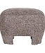 Nazare Pouf - Beige, polyester/schuim/multiplex, 53x41x38 cm