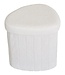 Medford Pouf - Wit, polyester/schuim/multiplex, 36,5x42.5x37,5 cm