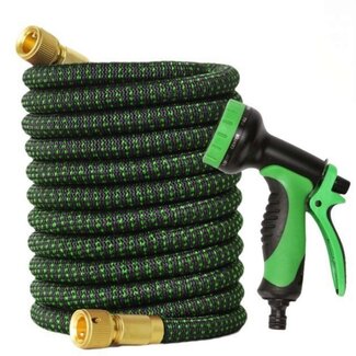 Ceruzo Flexibler Gartenschlauch bis 30 Meter - mit Sprühkopf und Schlauchhalter