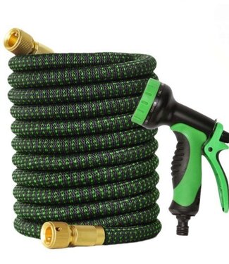 Ceruzo Flexibele Tuinslang tot 30 meter - met Sproeikop en Slanghouder